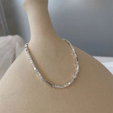 Silver Polygonal Beads Chain Bracelet - Minimalist Classic Jewelry