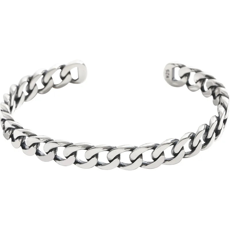 Vintage Chain Thai Silver Bracelet Adjustable Party Jewelry