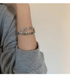 Vintage Chain Thai Silver Bracelet Adjustable Party Jewelry