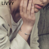 Silver Arrival Smooth Bracelet Retro Light Jewelry
