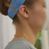 Retro Pearl Ear Clip Earrings with Zircon