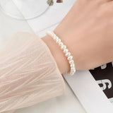 Silver Classic Pearl Pendant Bracelet for Woman Lucky Anniversary Gift