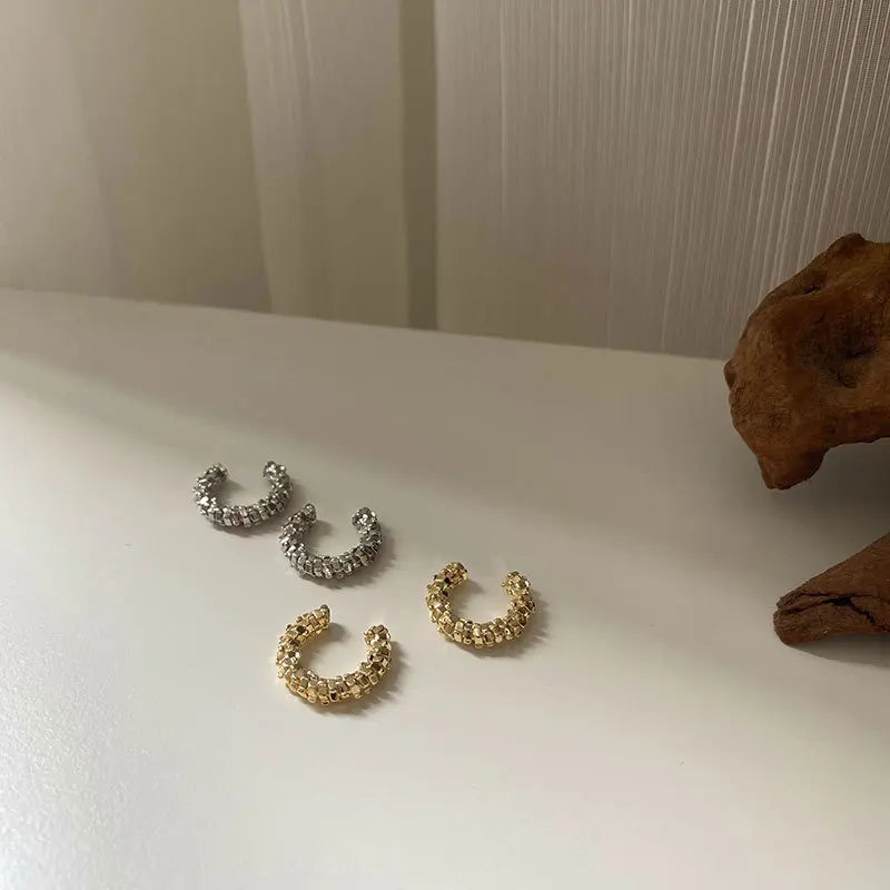 Silver Ear Cuff Earring for Women No Pierced Small Earring Bridal Wedding
