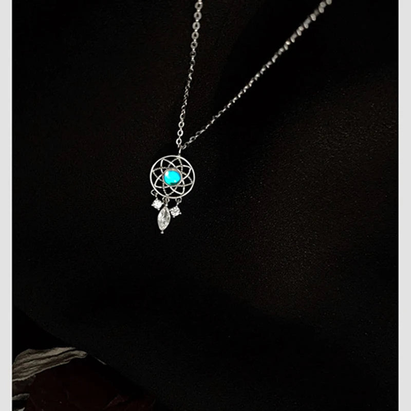 Vintage Dream Catcher Zircon Necklace for Women