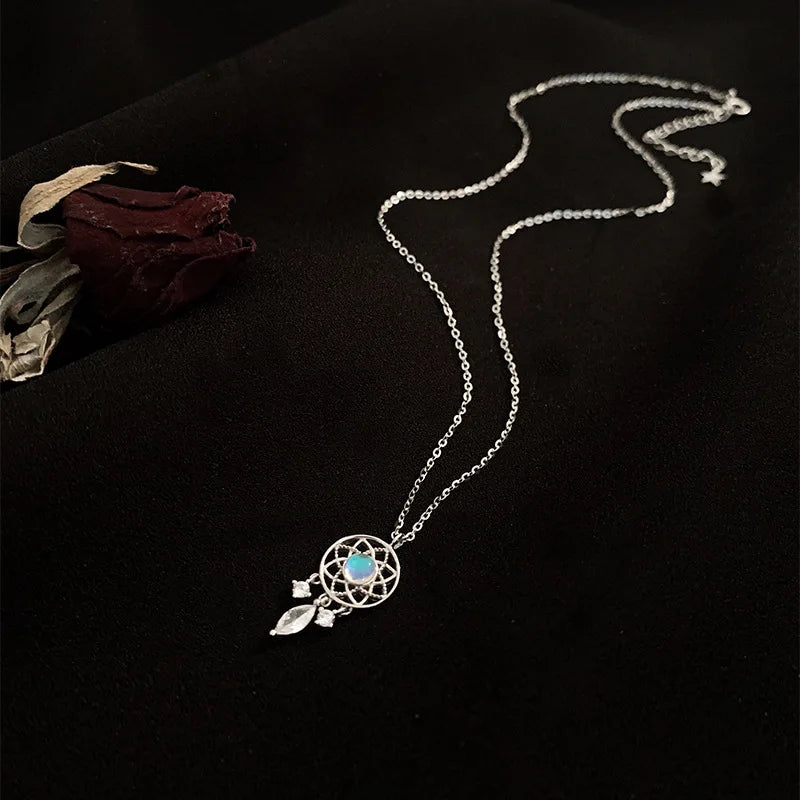 Vintage Dream Catcher Zircon Necklace for Women