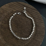 Silver Polygonal Beads Bracelet for Women