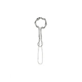Silver Irregular Ear Clip Earrings Long Tassel Double No Piercing Ear Cuff
