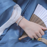 Vintage Flower Pattern Bracelets for Women Charm Bangles Wedding Party