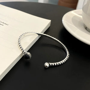 Silver Terndy Cuff Bracelet Round Hand Jewelry Party