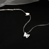 Silver Butterfly Necklace for Women Wedding Party Jewelry