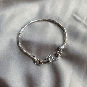 Silver Unique Retro Lock Knot Hook Chain Bracelet Women Personality