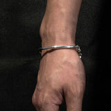 Silver Unique Retro Lock Knot Hook Chain Bracelet Women Personality