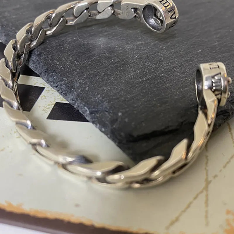 Star Zircon Round Roman Digital Bracelet Woman Vintage Minimalist