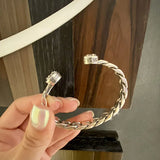 Star Zircon Round Roman Digital Bracelet Woman Vintage Minimalist