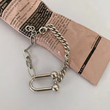 Thai Silver C-Shape Bracelet For Women Vintage Punk Unique Party Jewelry