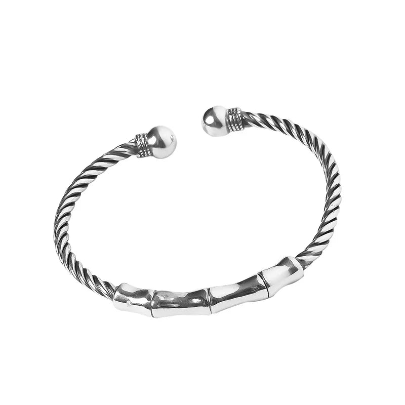 Vintage Handmade Silver Bracelets for Women Party Jewelry
