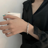 Vintage Handmade Silver Bracelets for Women Party Jewelry