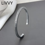 Vintage Silver Bracelet Geometric Jewelry for Birthday Party