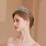 Baroque Women's Crystal Tiara Wedding Queen Crowns Bride Tiaras