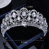 Baroque Women's Crystal Tiara Wedding Queen Crowns Bride Tiaras