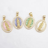 Jesus Mother Virgin Mary Pendant Set