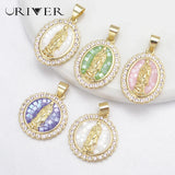 Jesus Mother Virgin Mary Pendant Set
