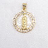 Jesus Mother Virgin Mary Pendant Set