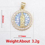 Jesus Mother Virgin Mary Pendant Set