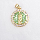 Jesus Mother Virgin Mary Pendant Set