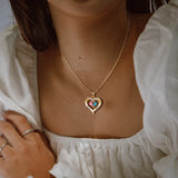 Personalized Birthstone Necklace Engraved Name Necklace