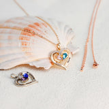 Personalized Birthstone Necklace Engraved Name Necklace