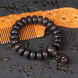 Lightning Jujube Wood Om Mani Padme Hum Bracelet
