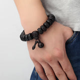 Lightning Jujube Wood Om Mani Padme Hum Bracelet