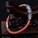 S925 Thai Hand Rope Bracelet Eight Strand Braid for Men and Women