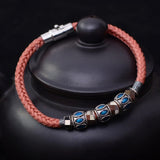 S925 Thai Hand Rope Bracelet Eight Strand Braid for Men and Women