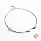 925 Silver Twist Slice Charm Bracelet for Women