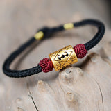 Hand Knitted Real Silver Lucky Bracelet Chinese Style