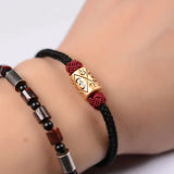 Hand Knitted Real Silver Lucky Bracelet Chinese Style