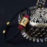 Hand Knitted Real Silver Lucky Bracelet Chinese Style