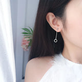 S925 Sterling Silver Clover Ear Studs Zircon Crystal Earrings