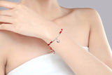 S925 Sterling Silver Bell Lucky Red Rope Shambala Bracelet