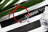 S925 Sterling Silver Bell Lucky Red Rope Shambala Bracelet