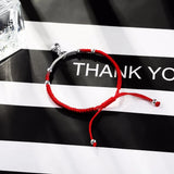 S925 Sterling Silver Bell Lucky Red Rope Shambala Bracelet