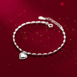 S925 Heart Bracelet For Women Romantic Sweet Girls