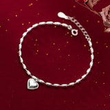 S925 Heart Bracelet For Women Romantic Sweet Girls