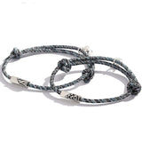 S925 Couple Bracelet Magnetic Sphere Adjustable Bracelet