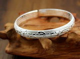 Great Mercy OM Mani Padme Hum Bracelet Tibetan Silver Bangle