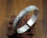 Great Mercy OM Mani Padme Hum Bracelet Tibetan Silver Bangle
