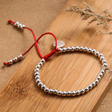 925 Silver Lucky Red Rope Bracelet Man&Women Female Bracelet Gift