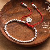 925 Silver Lucky Red Rope Bracelet Man&Women Female Bracelet Gift